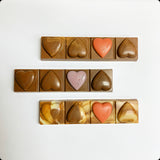 Trio of scripted "I Love You" Chocolate Bars
