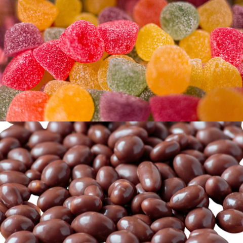 Chocolate Covered Vegan Sour Gummies – Milk or Dark